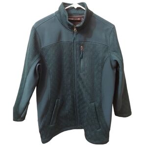 Swiss Tech Women's Front zip Jacket Teal Rain  Pockets Medium